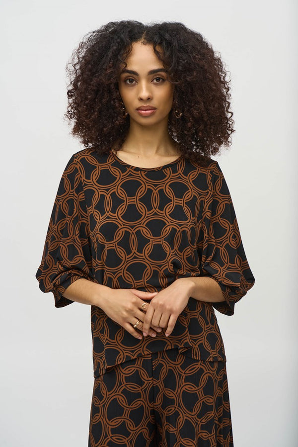 Joseph Ribkoff Chain Print Top