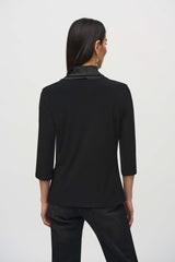 Joseph Ribkoff Satin Detail Fitted Top