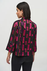 Joseph Ribkoff Organza Jacquard Swing Jacket