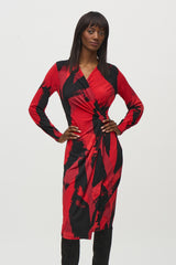 Joseph Ribkoff Abstract Print Wrap Dress