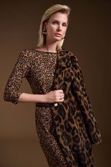 Joseph Ribkoff Animal Print Sheath Dress