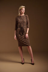 Joseph Ribkoff Animal Print Sheath Dress