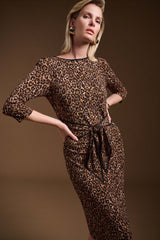 Joseph Ribkoff Animal Print Sheath Dress