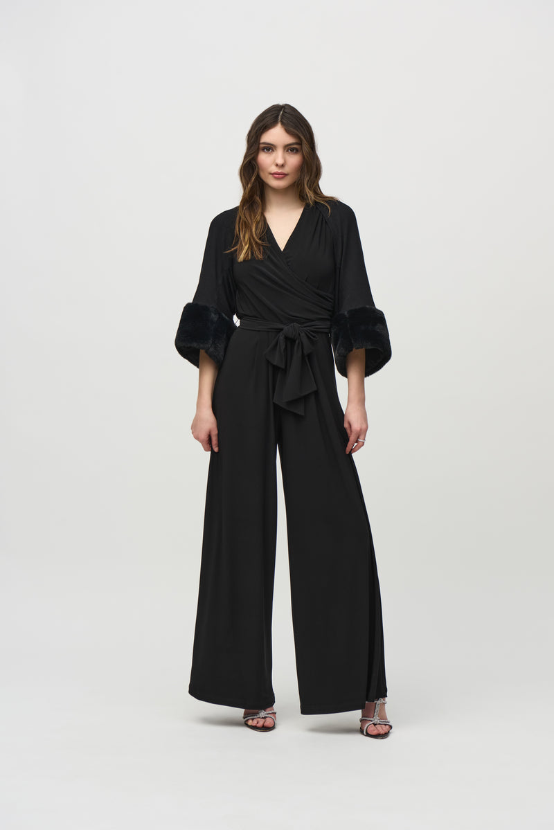 Joseph Ribkoff Cropped Fur Cuff Shrug
