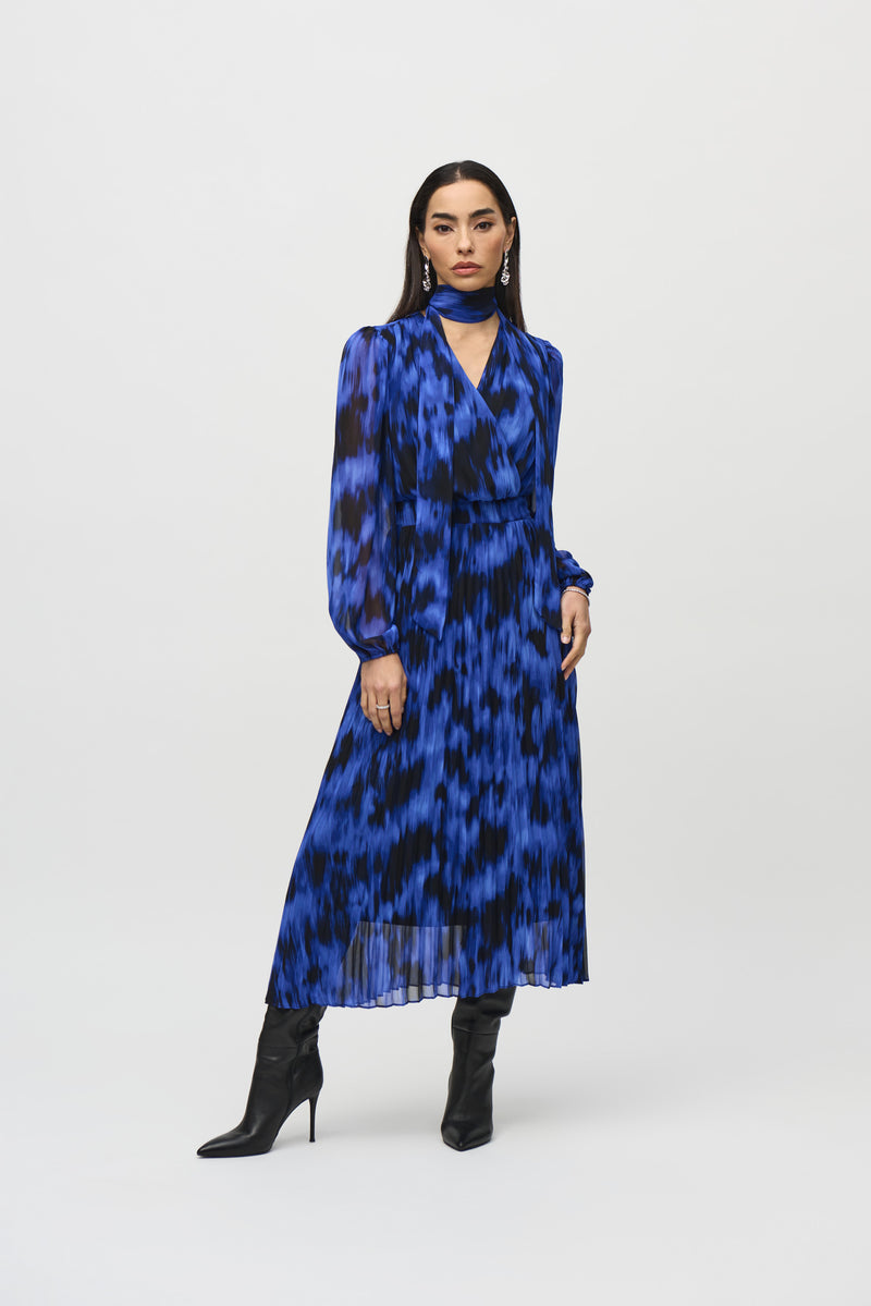 Joseph Ribkoff Chiffon Abstract Print Dress