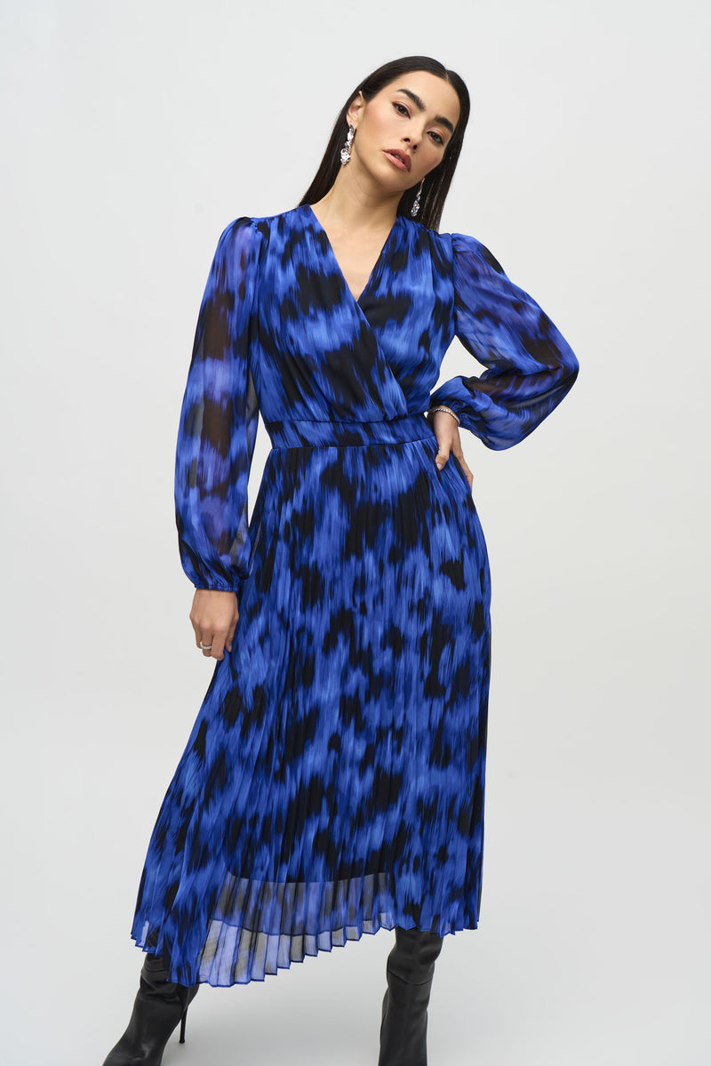 Joseph Ribkoff Chiffon Abstract Print Dress