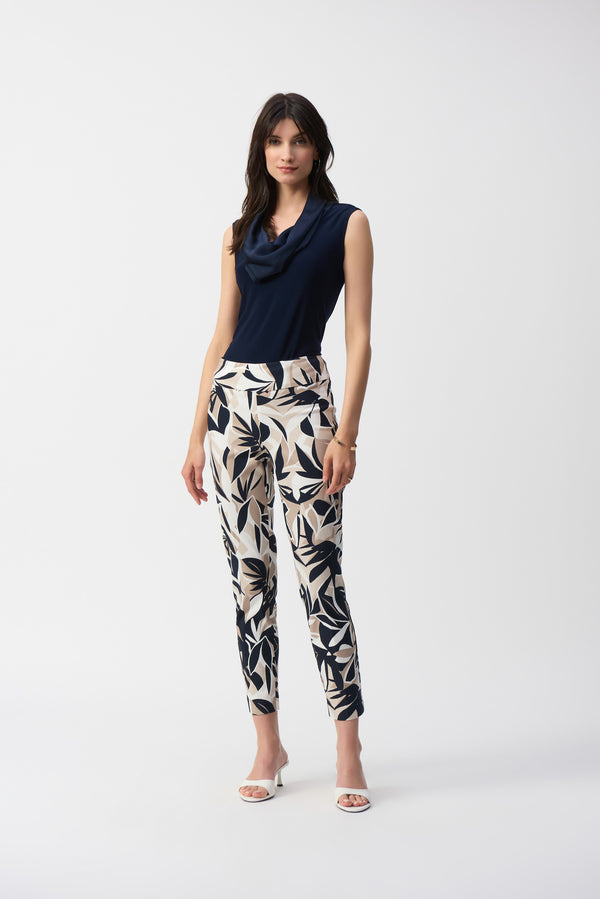 Joseph Ribkoff Tropical Print Slim Fit Pant