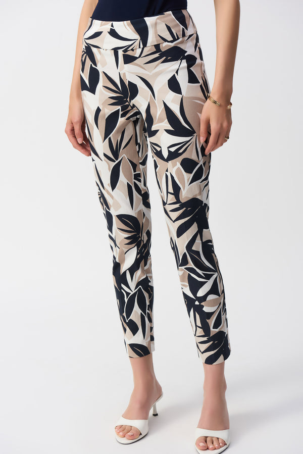 Joseph Ribkoff Tropical Print Slim Fit Pant