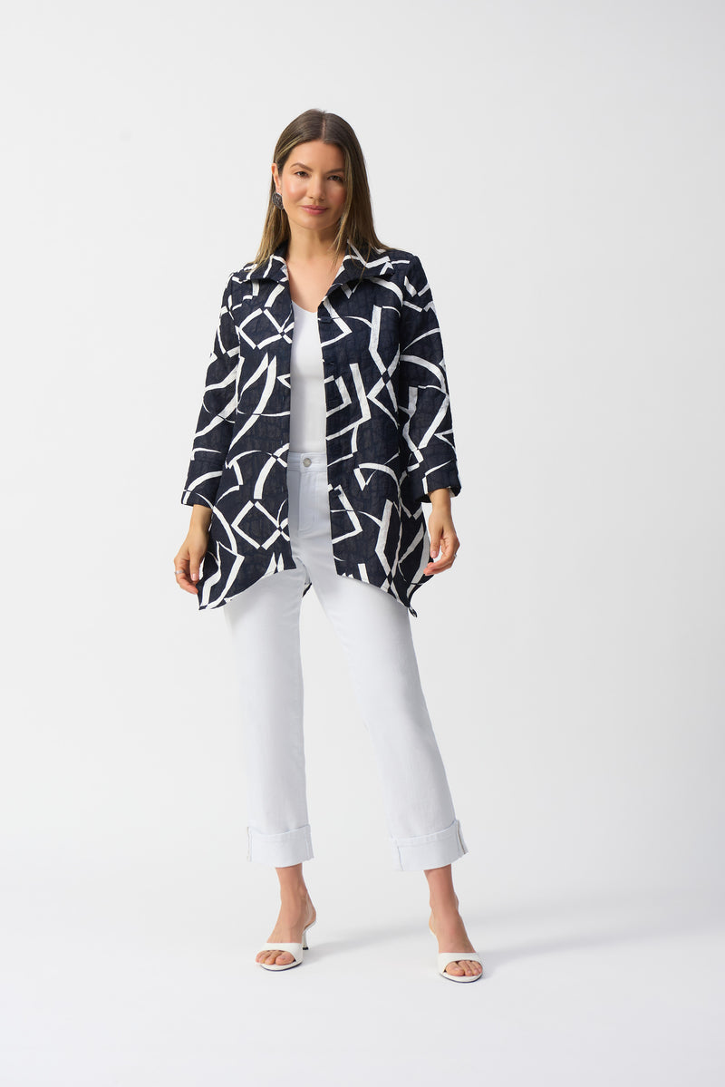 Joseph Ribkoff Jacquard Abstract Print Jacket