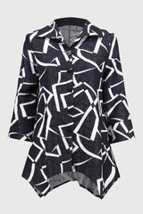 Joseph Ribkoff Jacquard Abstract Print Jacket