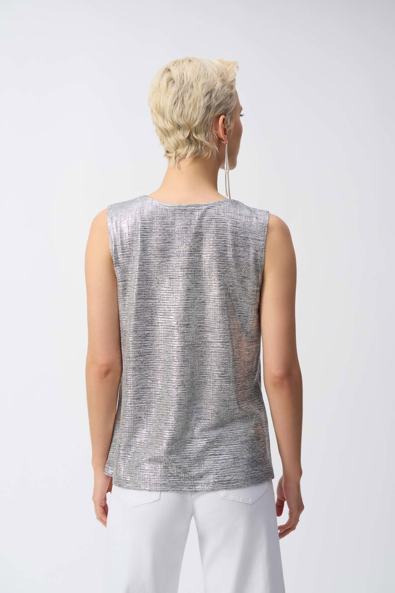 Joseph Ribkoff Foiled Melange Knit Top