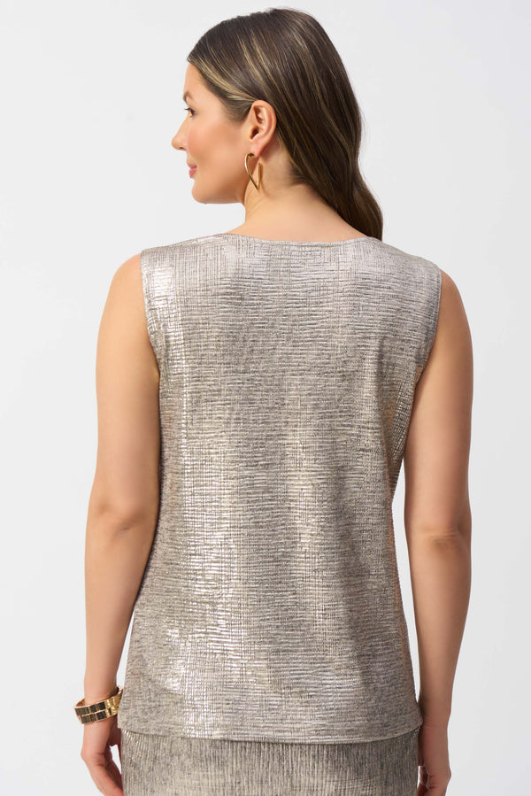 Joseph Ribkoff Foiled Melange Knit Top