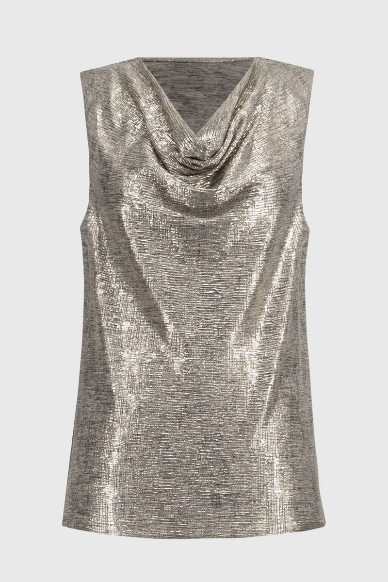 Joseph Ribkoff Foiled Melange Knit Top