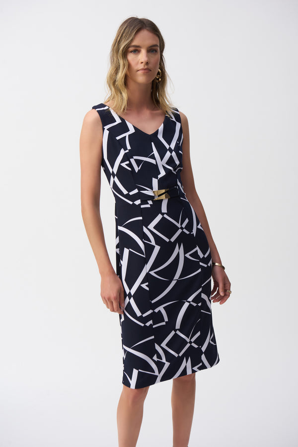 Joseph Ribkoff Geometric Print Dress