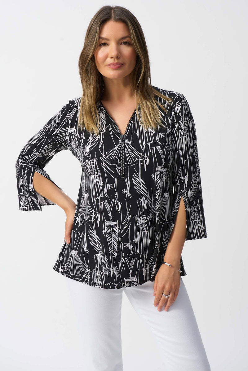 Joseph Ribkoff Print Fit and Flare Tunic