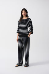 Joseph Ribkoff Stripe Print Fitted Top