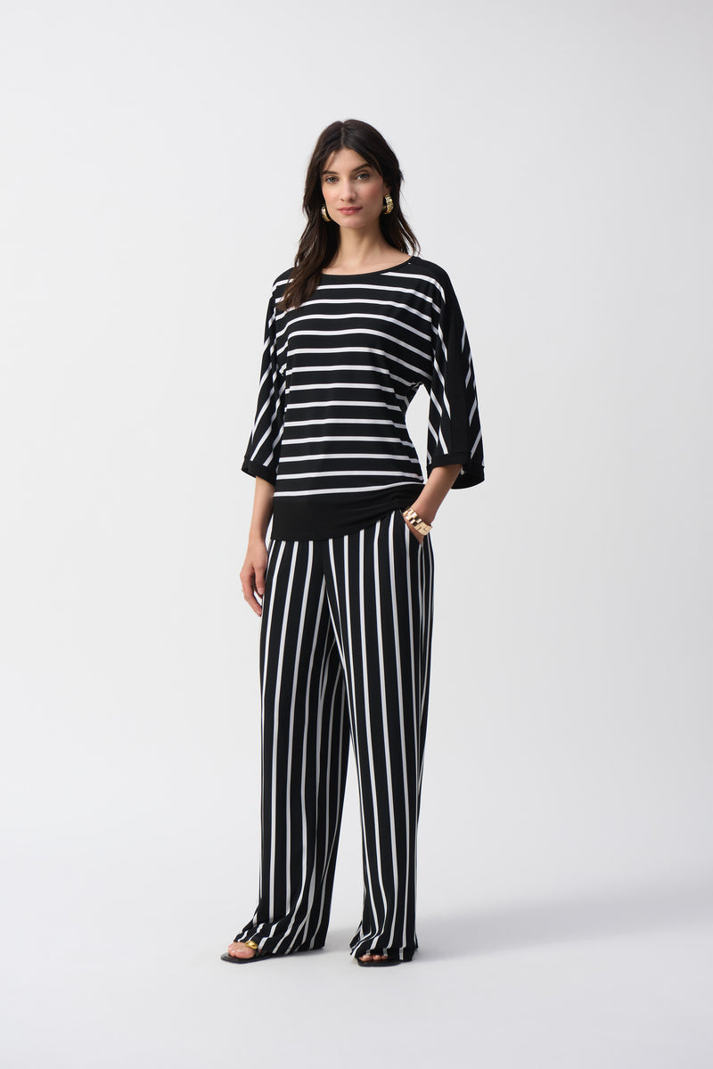 Joseph Ribkoff Stripe Print Fitted Top
