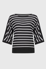 Joseph Ribkoff Stripe Print Fitted Top