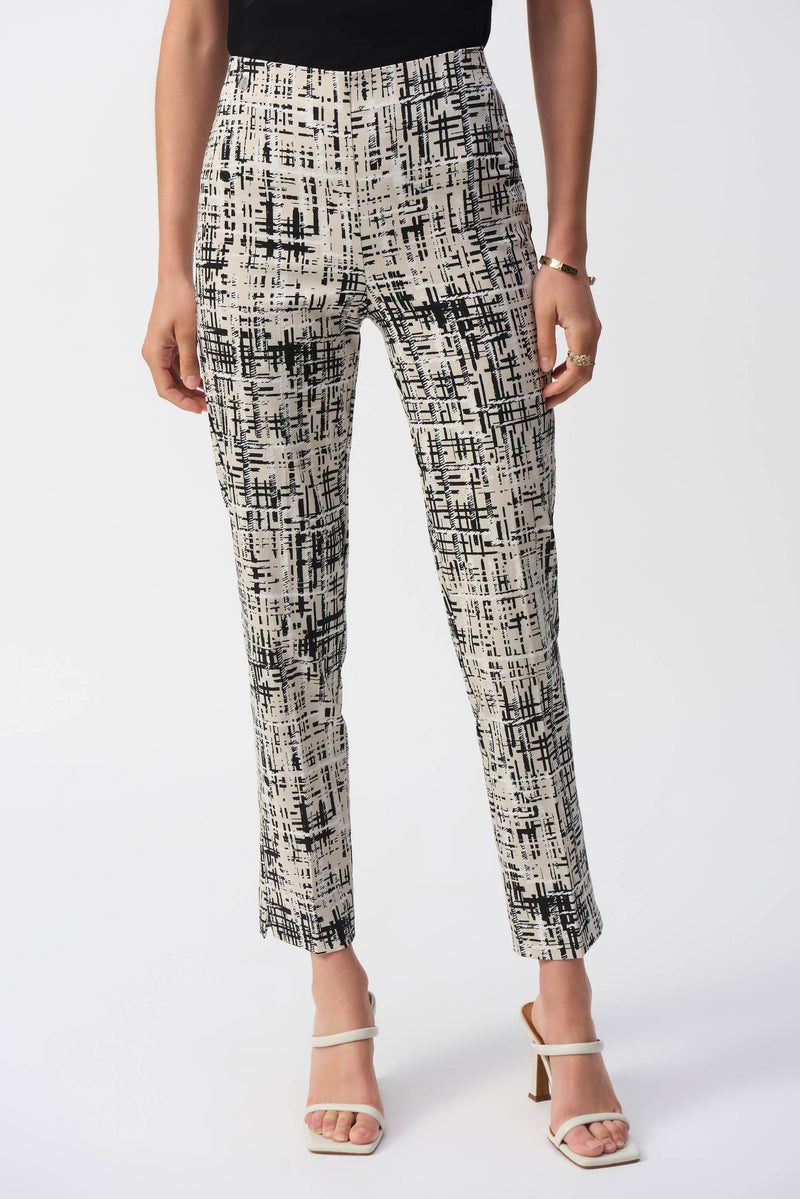 Joseph Ribkoff Abstract Print Slim Fit Pant