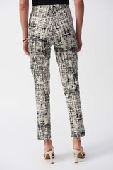 Joseph Ribkoff Abstract Print Slim Fit Pant