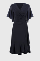 Joseph Ribkoff Chiffon Flowy Wrap Dress