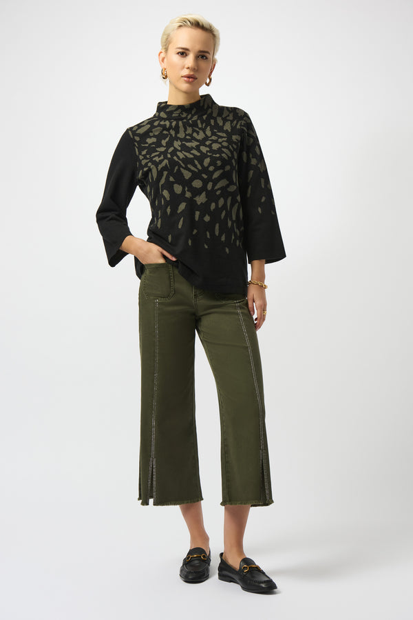 Joseph Ribkoff Embellished Front Seam Jean