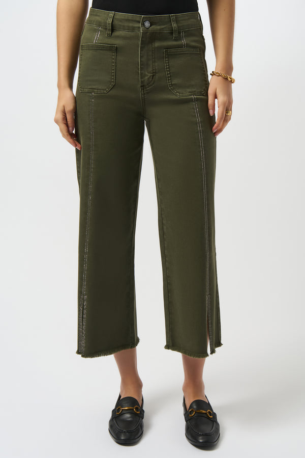 Joseph Ribkoff Embellished Front Seam Jean