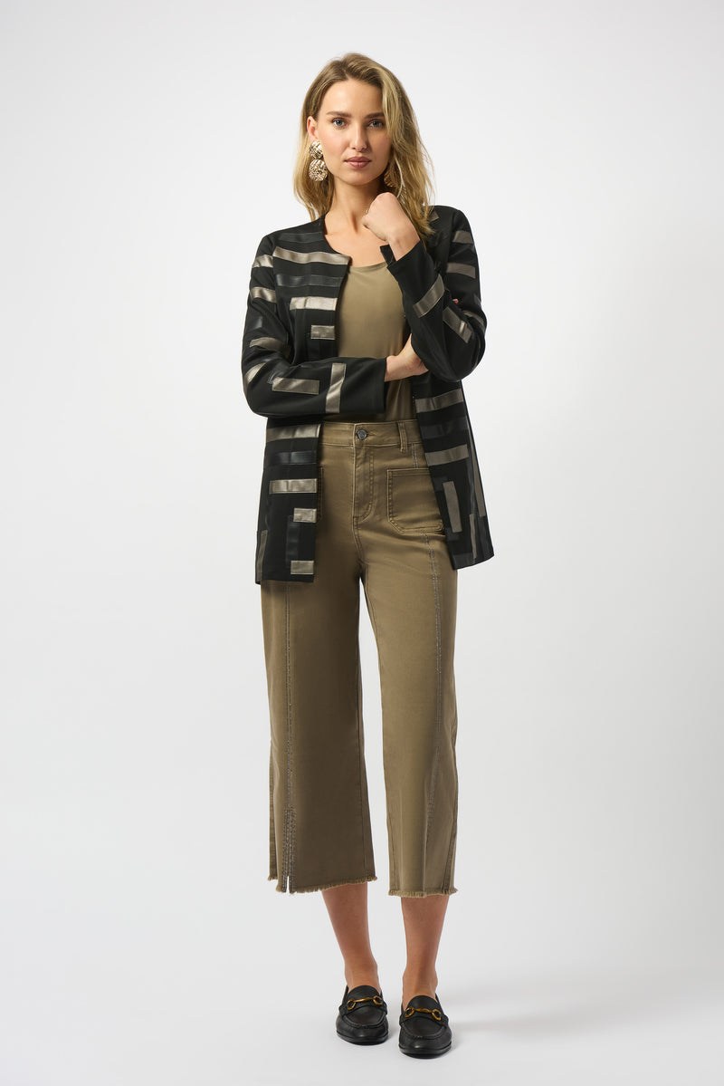 Joseph Ribkoff Embellished Front Seam Jean