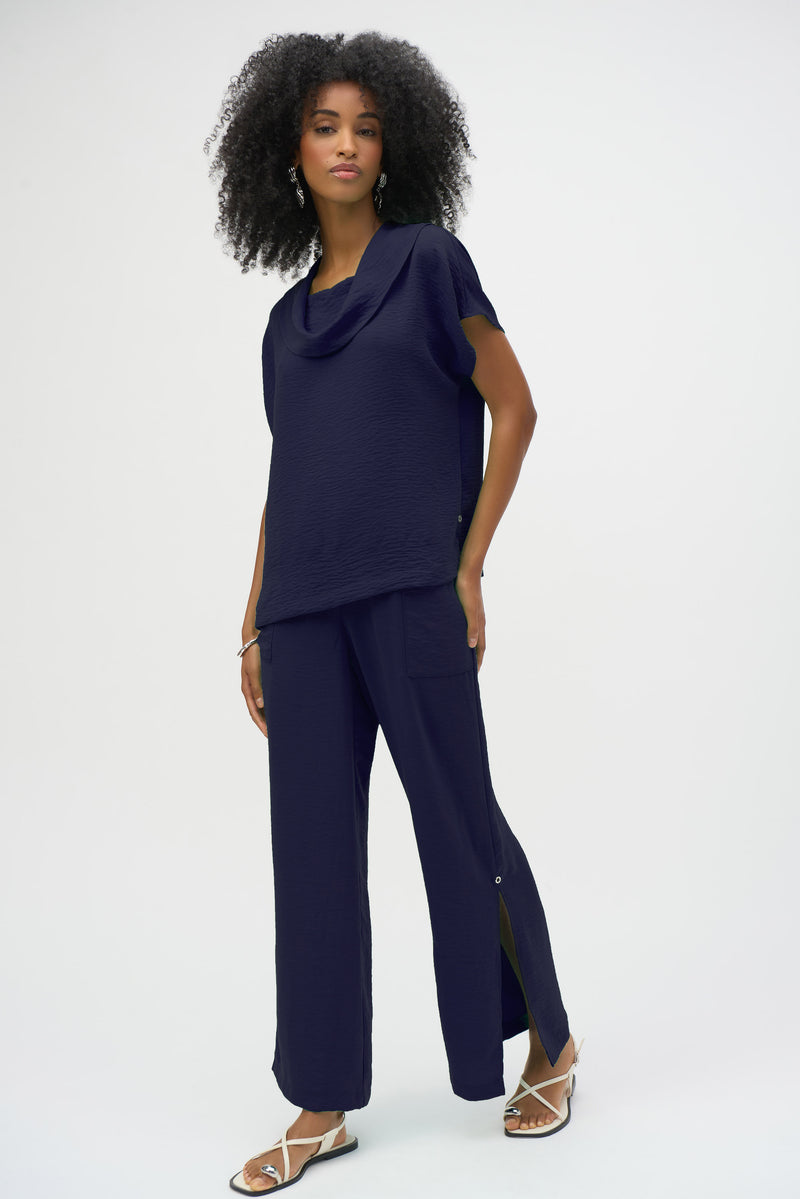 Joseph Ribkoff Gauze Cowl Neck Straight Top