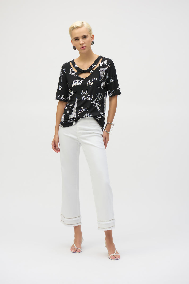 Joseph Ribkoff Paris Printed Top