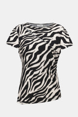 Joseph Ribkoff Silky Knit Animal Print Fitted Top