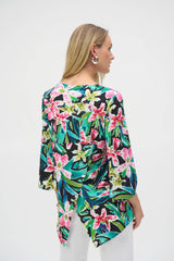 Joseph Ribkoff Knit Tropical Fit and Flare Top