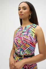 Joseph Ribkoff Abstract Print Sheath Dress