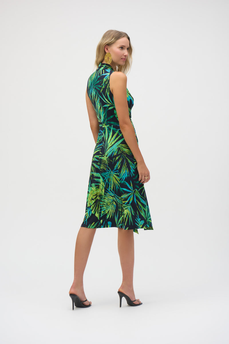 Joseph Ribkoff Tropical Print Fit and Flare Dress