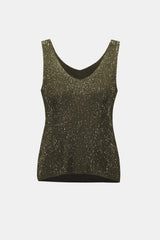 Joseph Ribkoff Metallic Camisole with Rhinestones