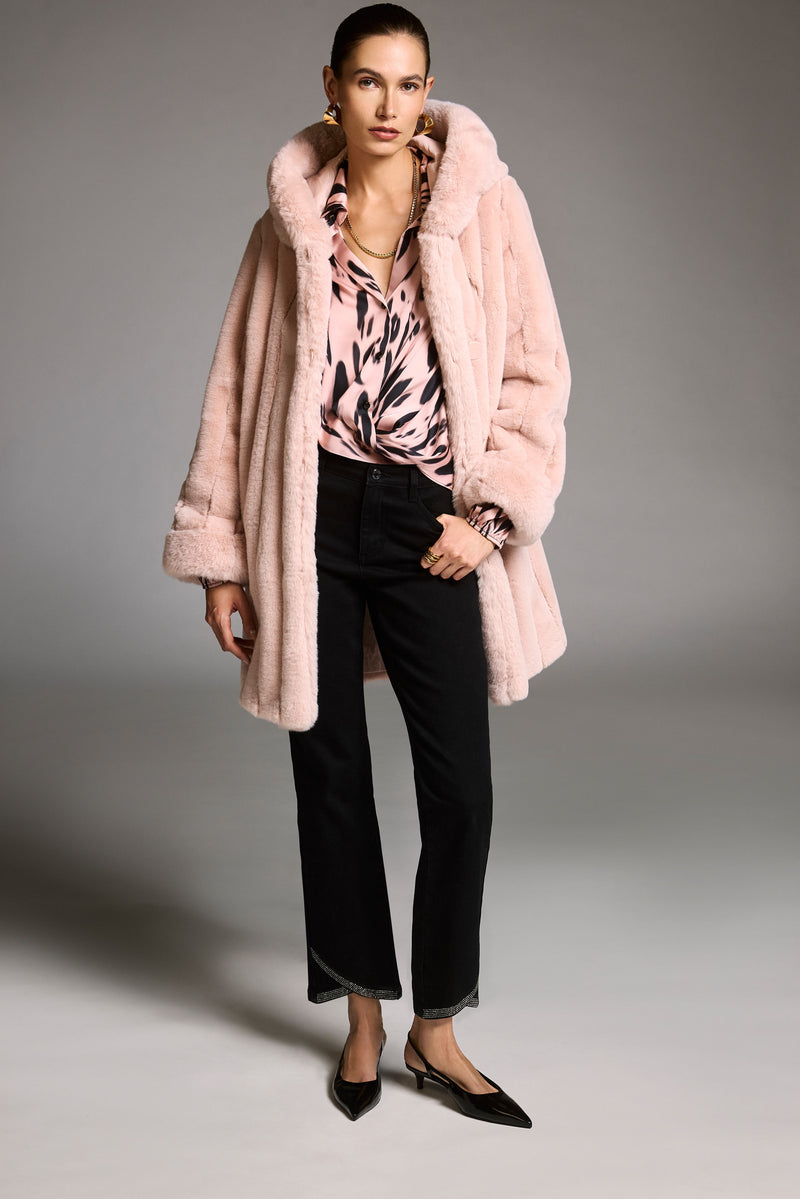 Joseph Ribkoff Recycled Satin Animal Print Top
