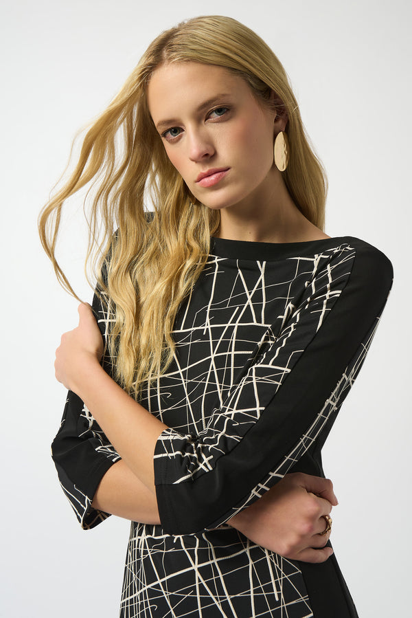 Joseph Ribkoff Abstract Print Sheath Dress