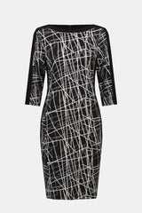 Joseph Ribkoff Abstract Print Sheath Dress