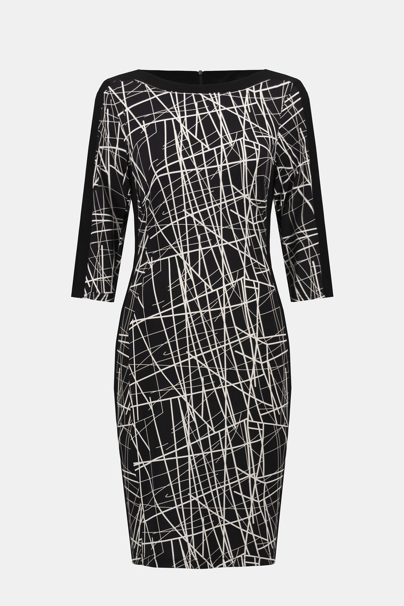 Joseph Ribkoff Abstract Print Sheath Dress