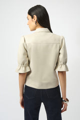 Joseph Ribkoff Scuba Suede Cropped Jacket
