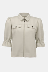 Joseph Ribkoff Scuba Suede Cropped Jacket