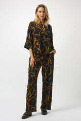 Joseph Ribkoff Woven Geometric Print Boxy Top