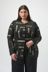Joseph Ribkoff Scuba & Leatherette Jacket