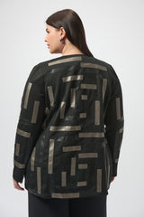 Joseph Ribkoff Scuba & Leatherette Jacket