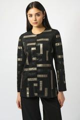 Joseph Ribkoff Scuba & Leatherette Jacket