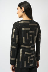 Joseph Ribkoff Scuba & Leatherette Jacket
