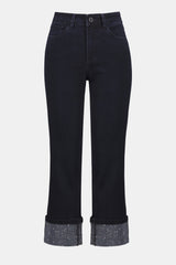 Joseph Ribkoff Straight Crop Turned Hem Jeans