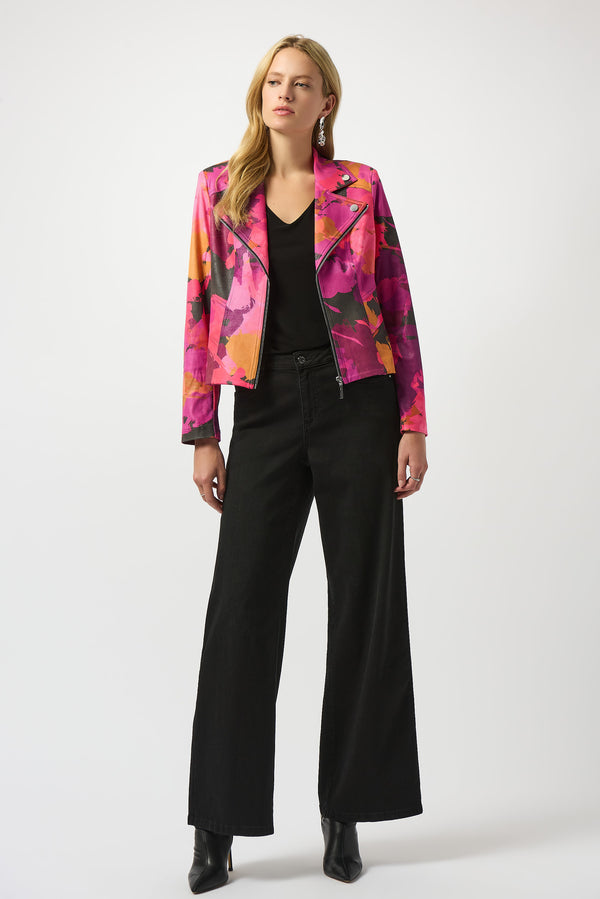 Joseph Ribkoff Foiled Faux Suede Jacket
