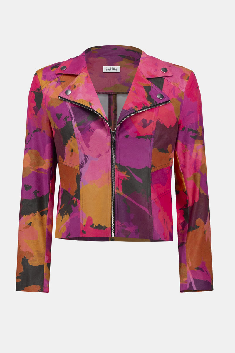 Joseph Ribkoff Foiled Faux Suede Jacket