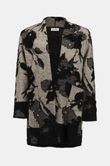 Joseph Ribkoff Abstract Jacuard Long Cardigan